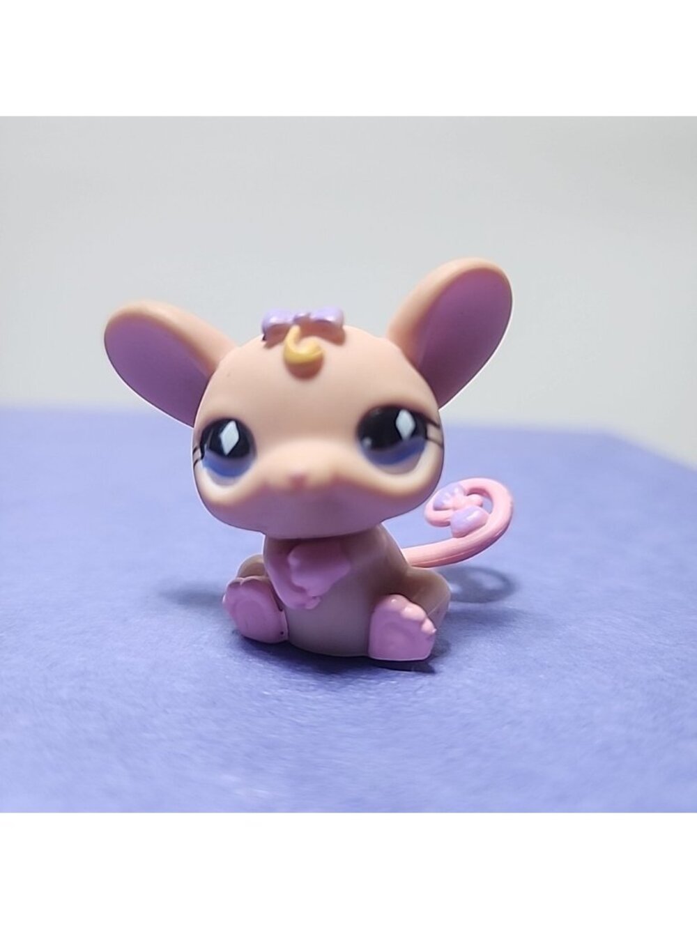 Littlest Pet Shop Authentic # 746 Mouse Rat Purple Diamond Eyes Magnetic Bobble